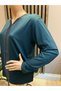 Women's Middle-Aged and Older Knitwear Striped Stoned Mother Combed Cotton Blouse - 3