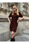 Women's Ribbed Mini Knit Dress - 7