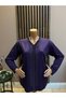 Women's Middle-Aged and Older Knitwear Striped Stoned Mother Combed Cotton Blouse