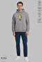 Dear Couple Combination Avocado Printed Hoodie Hooded Fleece-Lined Oversized Cotton Sweatshirt 2-Piece Set - 5