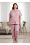 Women's Plus Size Buttoned Pajama Set