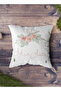 غطاء وسادة من البوليستر مزين بنقشة رمضان مبارك والزهور - 4