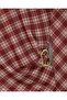 Plaid Patterned Blouse with Side Buckle -Burgundy - 5