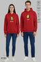 Dear Couple Combination Avocado Printed Hoodie Hooded Fleece-Lined Oversized Cotton Sweatshirt 2-Piece Set