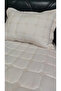 طقم غطاء سرير مبطن مفرد قطعتين كريمي – 180x250 سم - 3