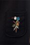 Steel Mesh 3 Button Colorful Floral Embroidered Mother's Vest Black - 6