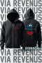 Stranger Things Hawkins Front and Back Printed Unisex Zip up Hooded Sweatshirt Cardigan
