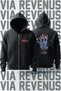 Stranger Things Hellfire Club Front and Back Printed Unisex Zip up Hooded Sweatshirt Cardigan
