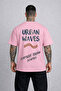 تي شيرت قصة فضفاضة مريح للجنسين URBAN WAVES مطبوع 100% قطن