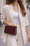 Women's Pearl Detailed Chain Strap Shoulder & Hand Bag (Faux Leather) - 2