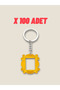 100 Pieces Friends Yellow Frame Keychain