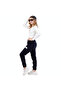 Girl's Thick Winter 3-Yarn Elastic Leg Jogger Sweatpants - 2