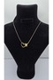 Stainless Steel Gold Color Heart Detailed Letter Necklace – Letter m - 2