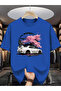 Unisex Car Graffiti Printed Oversized T-Shirt