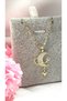 316L Steel Dangling Star Ay Model Gold Steel Necklace Non-Tarnish -45 - 3