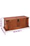 Storage Chest 90x45x40 cm Solid Acacia Wood - 3