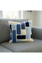 Punch Embroidery Pattern 3D Digital Printed Blue Color Embroidery Rectangular Rug Pattern 2-Piece Throw Pillow Cover - 4