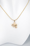 Zircon Stone Bow Figure Necklace – Snake Chain, Gold & Silver |   Stainless Steel - 3