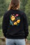 Sweat Embroidered Butterfly - Black