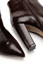 Vrt-4801 Brown Wrinkled Patent Leather High Thick Heeled Zippered Women's Boots - 3