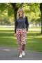 Women's Dusty Rose Printed High Waist Jogger Sweatpants Nj17 - 3