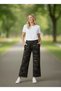 Women's Anthracite 2 Thread Cut High Waist Sweatpants Nj29
