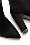 Vrt-4801 Black Suede High Thick Heeled Zippered Women's Boots - 3