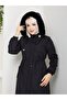 Full Length Fur Lined Elastic Waist K Hooded Coat Mde1405002 - 7