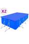 Pool Covers 2 pcs PE Rectangular 90 g/sqm 400x207 cm