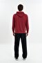 Men's Hooded Claret Red Sweatshirt - 5
