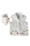- Kadir 7704 6511 Hand Knitted Girl's Embroidered Vest - Booties 2-Piece Set / 1 - 2 Years Old - 4