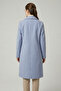 9085 Kaşe Kaban - Blue - 5