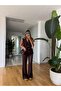 Messy Satin Pants - Brown - 3