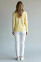 Women's Knitted Long Sleeve V-Neck T-Shirt - 6