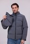 Men's Anthracite Winter Nova Fabric Water and Windproof Detachable K Hooded Puffer Jacket with Inner Pocket - 5