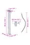 Garden Water Column 60 cm Stainless Steel Square - 7
