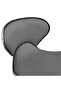 Office Chair Grey Faux Leather - 5