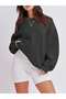 Plain Basic Circular Neck Women's Sweatshirt - 2