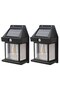 2x Solar Wall Lamp with LED, Motion Sensor, for Garden, Outdoor