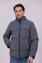 Men's Anthracite Winter Nova Fabric Water and Windproof Detachable K Hooded Puffer Jacket with Inner Pocket - 2