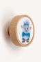 Wooden Children's Room Handle with Troll Figure
