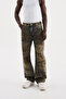 Men's Pigment Coated Effect Baggy Jeans Blue-Brown - 2