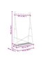 Clothes Rack with Shelf 102x50x190 cm Bamboo - 3
