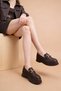 Women's Loafer Moccasin Casual Buckle Detailed Daily Shoes Sima - 2