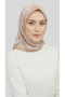Ethnic Pattern Twill Polyester Scarf - Beige
