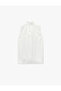 Tie Detail Stand Collar Ruffle Sleeveless White Women's Blouse 6Wak60002Ew - 5