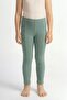 Girls' Ribbed Knit Transitional Pocket Sports Leggings - 3