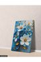 Blue Flower with Gold Detail One Piece Canvas - Canvas Painting - 3
