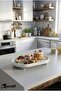 Luxury Composite Granite Oil Dish and Presentation Plate 30X16 cm Presentation Plate with Chrome Ball Legs (Large Size) - 3