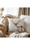 Watercolor Deer Pattern Throw Pillow Cover - Cream Velvet Double Sided Printed 43X43 cm